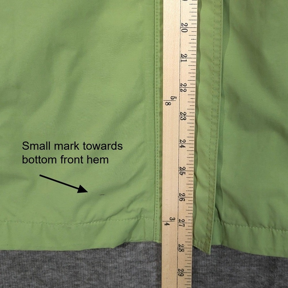 Eddie Bauer WeatherEdge Lime Green Hooded Zip Up Raincoat Womens Size XL - Picture 9 of 12
